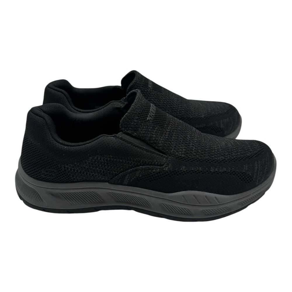 Skechers Cohagen Shoes Mens 10 EWW Extra Wide Black Slip On Loafers Relaxed Fit